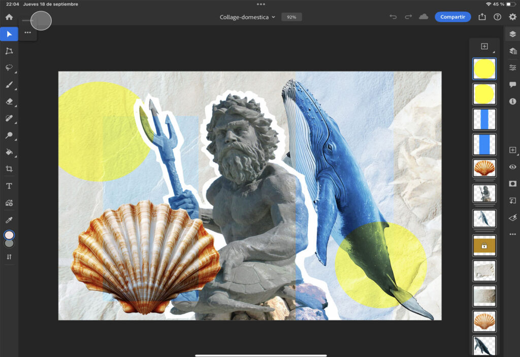 Marta Esteban Lafulla collage el juramento de Poseidón